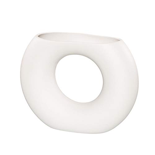 WSJF Decoración Figura for decoración del hogar Craft Estatuas Estatuas Adornos Vaso de Flores secas Nordic Blanco Arreglo Flor Volar Cover