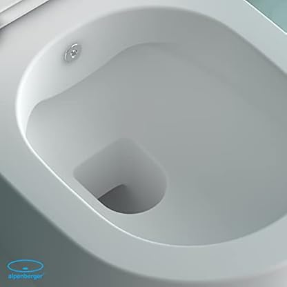 Alpenberger Dusch WC Komplettset | Wand WC Spülrandlos | Toilette mit Intimdusche und Armatur | Toilettendeckel mit Absenkautomatik | Spülkasten Vorwandelement WC Set Komplett (7150U) – Bild 6