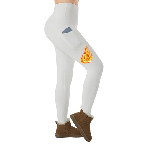 ineepor Thermo Leggings Damen Thermoleggings Damen Winter Gefüttert Leggins mit...