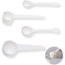 4 Packs Measuring Spoons Set 1g 3g 5g 10g Scoops for Coffee Protein Milk Powder Kitchen Tools for Accurate Measurements Spoons for Creatine Protein Formula Gram Measuring Scooper