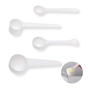 4 Packs Measuring Spoons Set 1g 3g 5g 10g Scoops for Coffee Protein Milk Powder Kitchen Tools for Accurate Measurements Spoons for Creatine Protein Formula Gram Measuring Scooper
