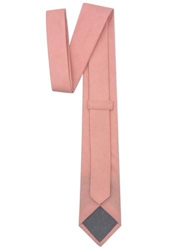 Image of Kebocis Mens Solid Color Cotton Necktie for Men