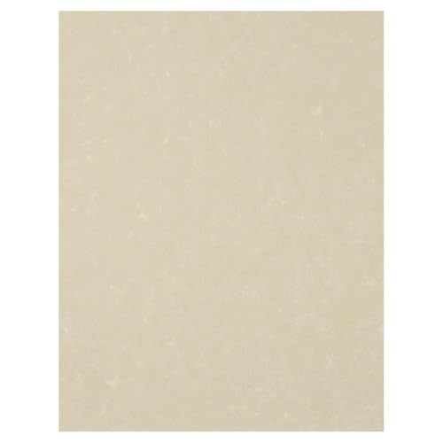 Papier parchemin Crème 8 1/2 x 11 pour certificats officiels et menus - 50 pces