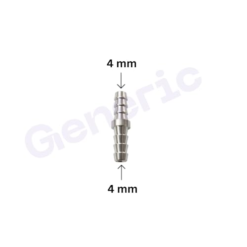 Image of Dental Chair Parts - 4mm x 4mm Straight Round Jointer | Direct Water Pipe Connector | Brass Construction, Lightweight & Durable (Pack of 5-4mm x 4mm)