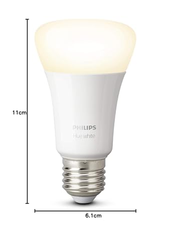 Philips Hue - Bombilla inteligente, E27, Puente Philips Hue incluido, Luz cálida regulable, Compatible con Alexa y Google Home - Pack de 2 Bombillas LED Inteligentes