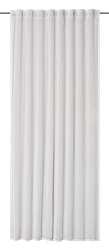 Elbersdrucke Gardine mit verdeckten Schlaufen Air 00 weiß halbtransparent 255x140cm 201791 Vorhang für das Wohnzimmer Schlafzimmer Küche Flur Kinderzimmer Cover