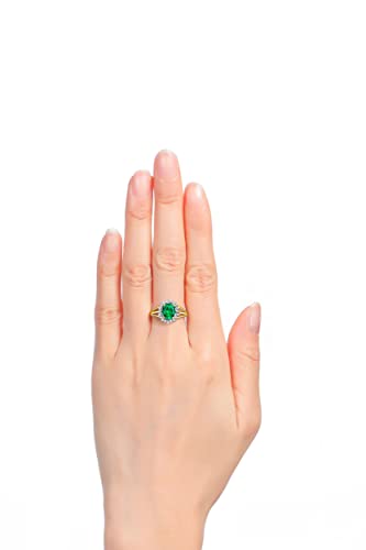 Image of Rylos Women's Yellow Gold Plated Silver Princess Diana Ring & Pendant Set. Gemstone & Diamonds, 9X7MM Birthstone. Matching Friendship Jewelry, Sizes 5-10.