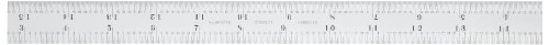 50% Off Discount Starrett CB18-4R Combination Square Blade With Inch Graduations, Sets And Bevel Protractors, Satin Chrome Finish, 4R Graduation, 1" Width, 3/32" Thickness, 18" Size