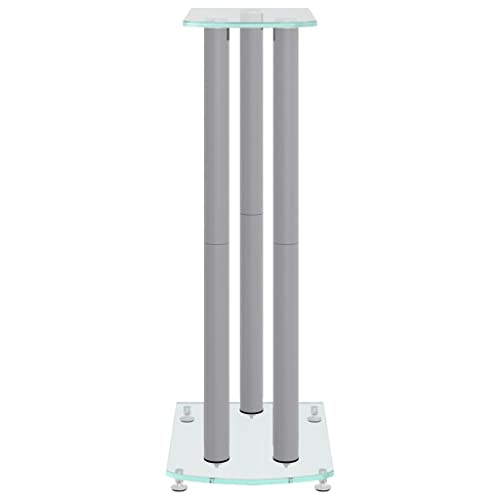 Support haut-parleur réglable en aluminium argenté lot de 2 - 6