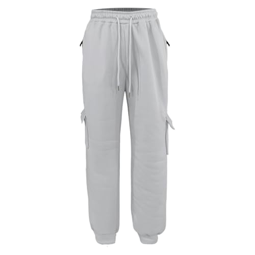 Girls Cargo Pants Kids Baggy Sweatpants Athletic Drawstring Joggers Pants with Pockets Winter Sweat Pants for Teen Girls3