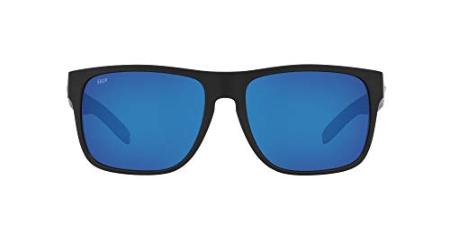 Costa Del Mar Man Sunglasses, Matte Black Frame - Blue Mirror Lenses - 59MM