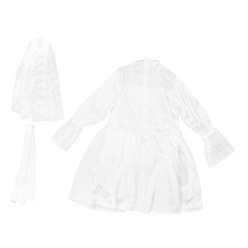 Costume de mariage homme blanc avec ceinture décorative élégante en dacron