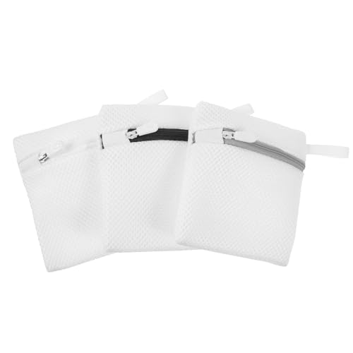 UTHCLO Bolsas de Lavandería de Malla 3 Piezas Mini 12x14 Cm, para Ropa Interior y Sujetadores, Poliéster Ligero Cremallera Resistente, Adecuado para Lavado en Lavadora y Viajes