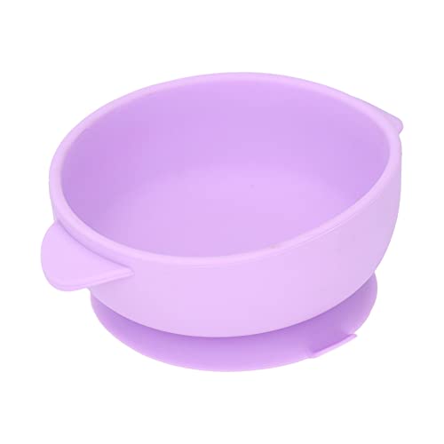 TOPINCN Ciotola di Aspirazione in Silicone Non -lip -semi di Lavastoviglie più Sicuro Ciotola con Manici per L'auto Nutrizione, Ideale per Nutrire il Bambino (viola chiaro)