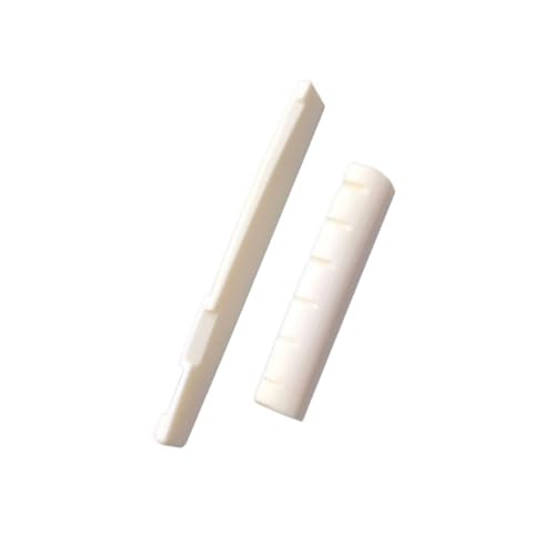 BESPORTBLE 2pcs Ox Bone Nut Bridge Saddle for Classical Guitar Easy Install Replacement Accessories for Acoustic Instruments Smooth Finish Durable