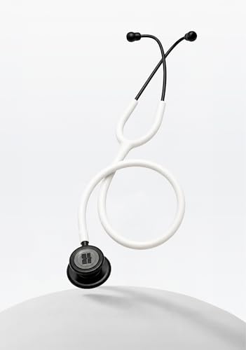 Image of Knya 6sense Stethoscope for Doctors & Residents | Tunable Diaphragm | Dual-Head Chest Piece for Adult & Pediatric Use | Lightweight Stainless Steel | Latex-Free Tubing | Soft-Seal Ear Tips | Premium Gift Box | for Medical Students (White)