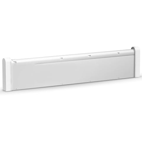 HiYZ Expandable Drawer Dividers - Large Kitchen Utensils Drawer Divider - Adjustable Drawer Organizers Separators for Tools, Dresser, Dividers- Only 1 Long Divider- Grey Cover