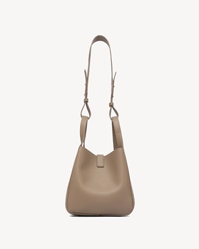 Image of NEWBELLA Women's Bucket Bag - Square Top Handle Satchel with Crossbody Strap, Shoulder Bag for Work & Daily Commute