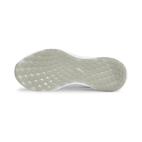 Image of Puma Men's Fusion Pro Golf Shoes, 23 Fall Winter Color Puma White /Puma Silver /Flat Light Grey (377041) (05), 8.5