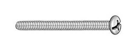 #12-24 x 3" Round Head Combination Slotted/Phillips Machine Screw, 100 pk.