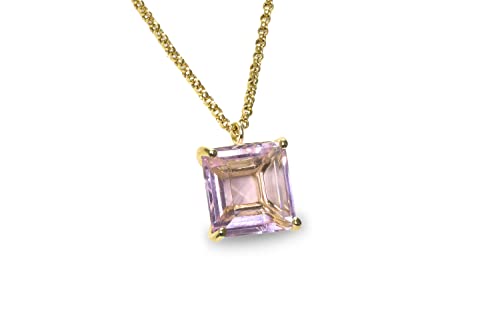 Collier en quartz rose naturel : bijoux faits main et pierre précieuse - 4