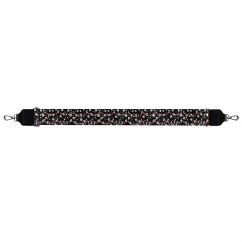 Image of Halloween Handbag Strap Canvas Purse Strap Colorful Bat Black Shoulder Strap Multicolor Bats Replacement Strap