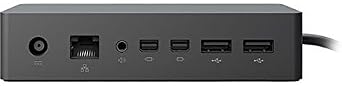 Microsoft Surface Dock for Surface Pro 3, Surface Pro 4, and Surface Book | 4 USB Ports, USB 3.0 Hardware Interface (Black)
