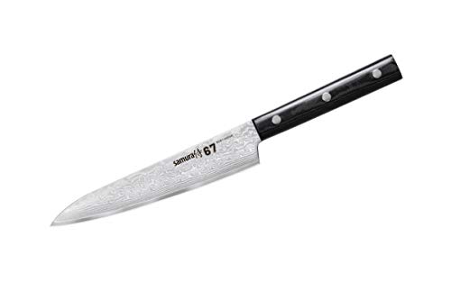 SAMURA DAMASCUS 67 Kitchen Utility Knife - 6.0"/150mm, 67 Layers of Premium Japanese Steel for Precision Cutting and Culinary Excellence