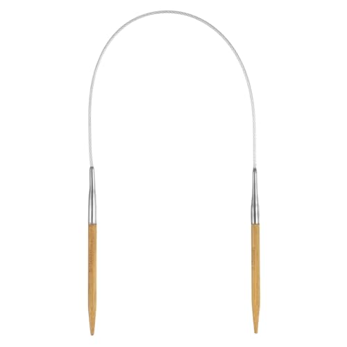 HARFINGTON Aiguilles circulaires bambou 5mm, 16 po, pour tricot projets DIY