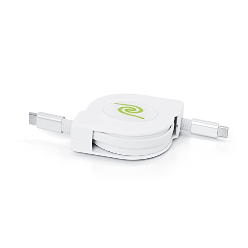 ReTrak USB C Cable, ReTrak USB C to USB C 6ft Retractable Cable, 60W Power Delivery for MacBook, iPad Pro 2020, iPad Air 4, Dell, HP, Google Pixel 4a, and More
