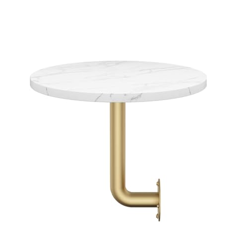 Design salvaspazio da parete: include un piano rotondo per un posizionamento stabile delle tazze, con un'asta a forma di L per un montaggio sicuro a parete, ideale per risparmiare spazio in piccole aree.