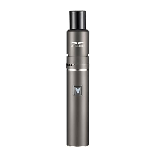 Utillian 5 V4 Wax Pen | Kompatibel mit Konzentrate | Kanadische Marke und Design | Dreifach-Titanspule | Leistungsstarker Wax Vaporizer (Silber)