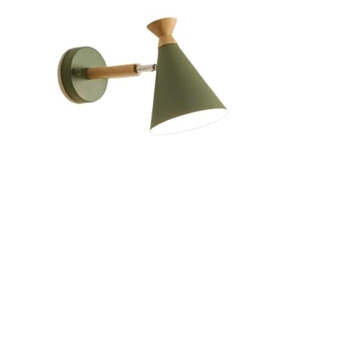 Applique murale nordique en bois massif gris E27 pour chambre