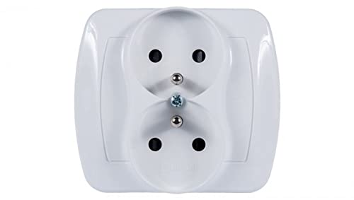 Kontakt-Simon AGZ2Z/11 Socket White Plastic IP20, 250 V, 90 mm, 37.5 mm