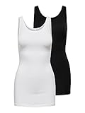 2er-Pack Basic-Tank-Tops ONLY Female Tanktop Lange Basic MBlack
