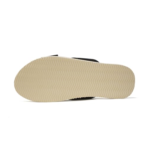 Summer Men Sandals for Suede, Comfortable Flats with Memory Foam Insole, EVA Outsole Non-Slip Casual Fashion X-Slides4