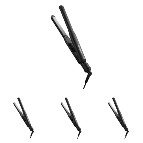 SALONIA �T���j�A �X�g���[�g�A�C���� �w�A�A�C���� 15mm �C�O�Ή� SL-004S �u���b�N�yAmazon.co.jp����z (× 4)