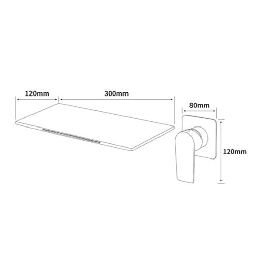 Grifo de lavabo cascada de pared en acero inoxidable cepillado para agua fría y caliente 5