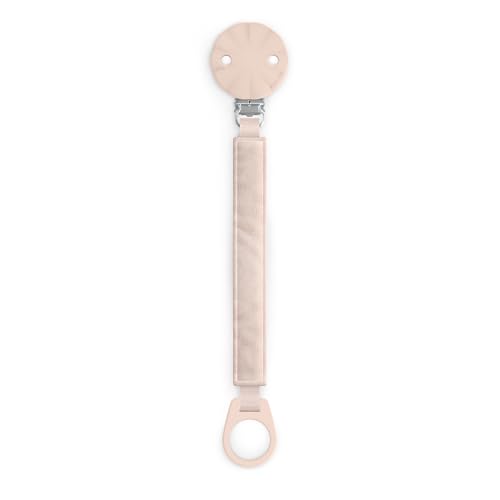 Suavinex, Attache Tétine en Tisu, Attache-Sucette avec Clip et Plaque en Silicone, pour Bébés +0 Mois, pour la Sucette Wonder et Wonderland, Rose
