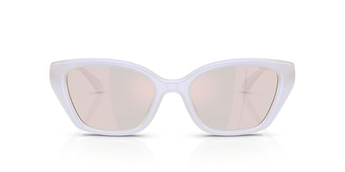 COACH HC8434U Universal Fit Sunglasses Metallic Pearl/Metallic Mirrored 53 mm