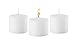 D'light Online 10 Hour Burn Time Unscented White Votive Candles - Bulk Mini Candles for Birthdays, Baby Shower, Restaurants, Home Decoration and Weddings (White, Set of 72)