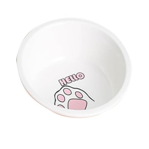 Ladfrol 猫 食器 猫犬食器 猫 餌入れ 猫 フードボウル 餌台 食器スタント ネコボウル ねこエサ入れ 陶器製 のセット方法がある竹製のスタンド 食べやすい 斜め餌台 おやつ皿 小型犬 セラミック フード用 (個爪茶碗です)