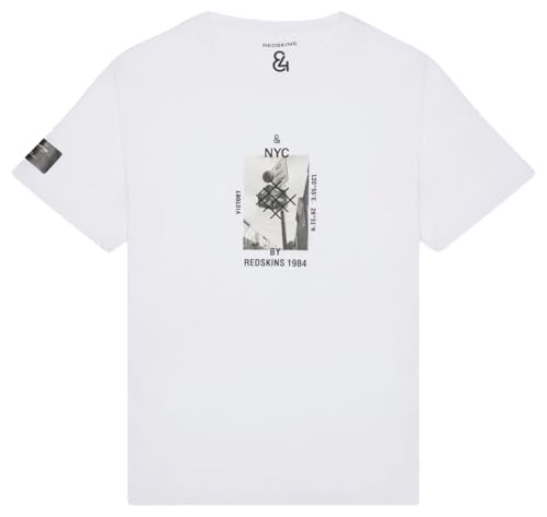 Redskins 1984 Herren Ball Quick T-Shirt, Weiß (Optical White), S