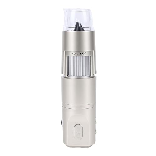 Microscopio de mano USB Cryfokt 1600X con 8 LED para revisar plantas y joyas