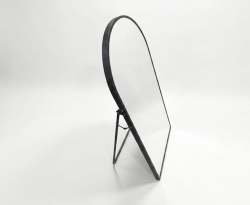 Image of Ellehome A Perfect Home Decor Arched Full Length Floor Mirror with Stand, Black Metal Heavy Frame, 4 ft x 1.5 ft, Freestanding (Black, 4 x 1.5 ft)