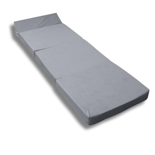 Natalia Spzoo Klappmatratze mit Kopfteil, 200x70cm Schaumstoffmatratze, Schlafsessel, Faltmatratze