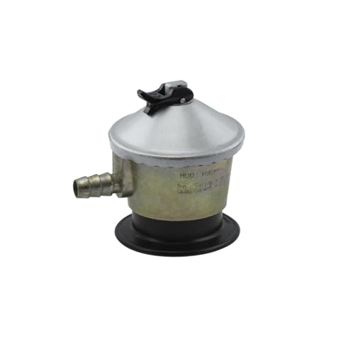 ALL4SALE Regulador de Gas Propano y Butano - Presión Fija 37 mbar - Modelo RBP-37 con Válvula de Seguridad - Conexión Tipo Tetina (Enganche Rápido) - Para Camping, Estufas y BBQ