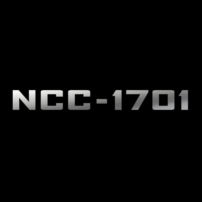 NCC-1701 USS Enterprise Memory Alpha Vinyl Decal Sticker 9x1 (Silver)