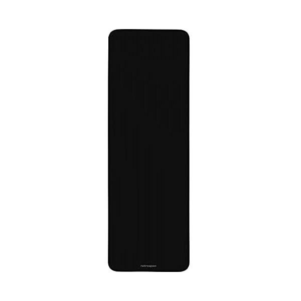 Retrospec-Solana-Yoga-Mat-1-12-Thick-wNylon-Strap-for-Men-Women-Non-Slip-Exercise-Mat-for-Yoga Retrospec Solana Yoga Mat 1" Thick w/Nylon Strap for Men & Women - Non Slip Exercise Mat for Home Yoga, Pilates, Stretching, Floor & Fitness Workouts - Black