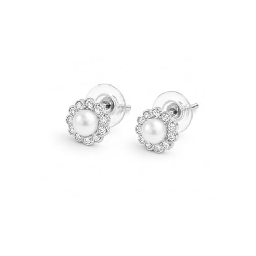 Image of Nilu's Collection Pearl Stud Earrings For Women | Anti-Allergy,Anti-Tarnish